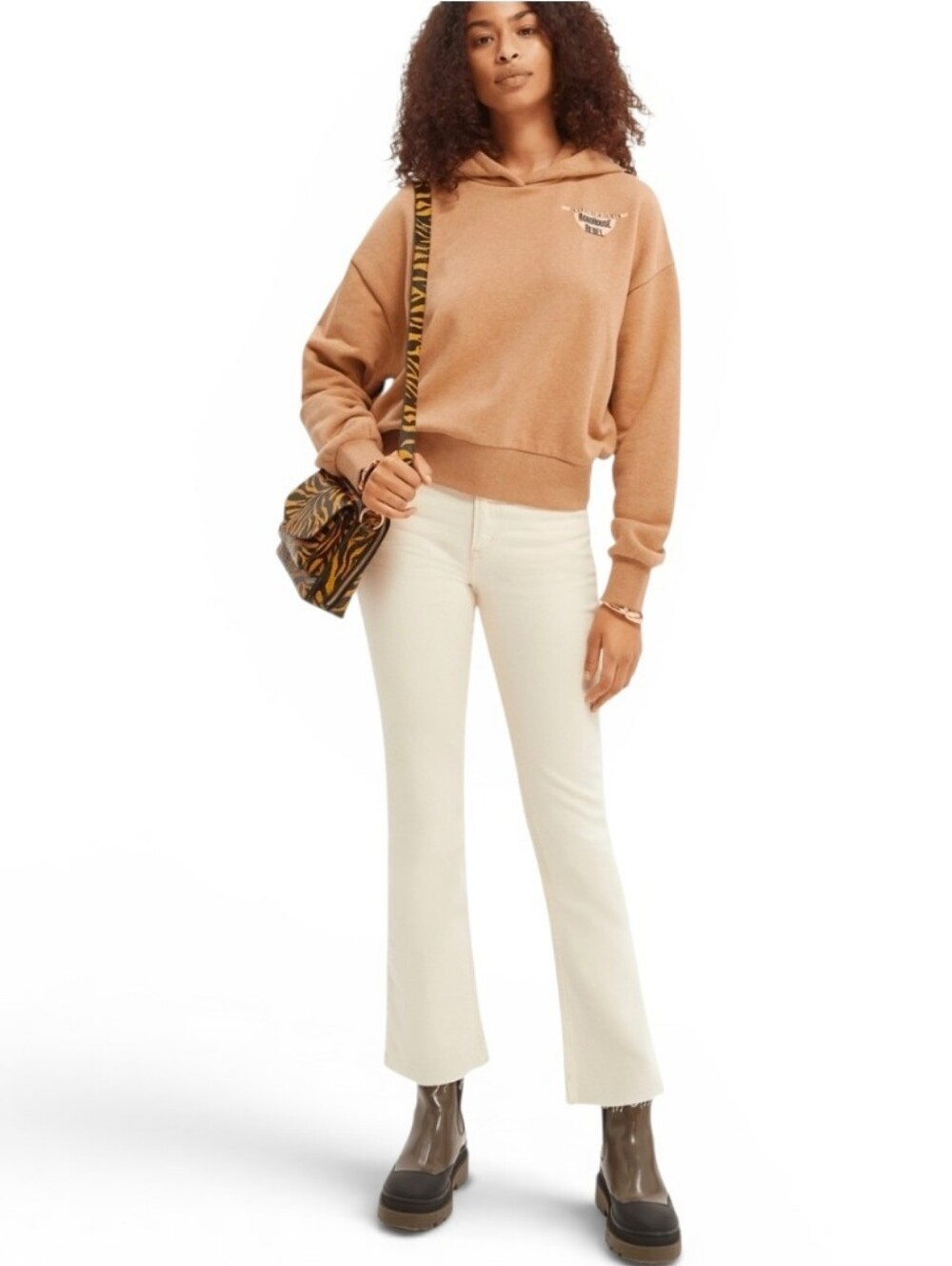 SCOTCH & SODA The Kick Crop Ped in Off White - Size 27 / 32